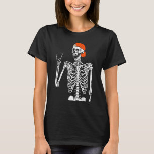 Halloween Punk Rocker Skeleton Hand Rock On Costum T-Shirt