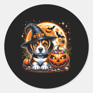 Halloween Puppy Dog T-Shirt1 Classic Round Sticker