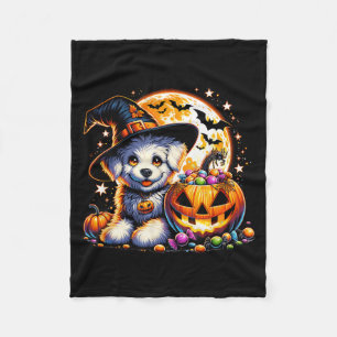 Halloween Puppy Dog T-Shirt8 Fleece Blanket