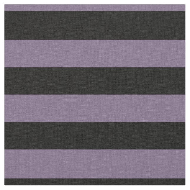 Halloween Purple and Black Bold Stripes Fabric (Close Up)