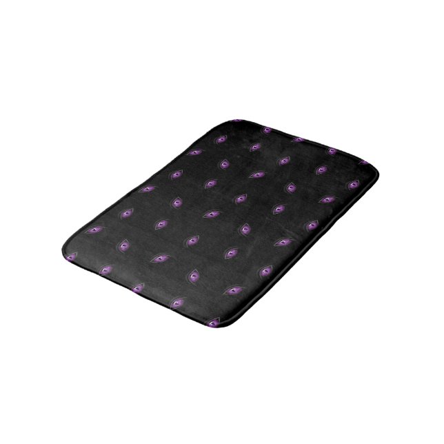 Halloween, Purple Eyes, Trick Or Treat, Boo Bath Mat (Angled)
