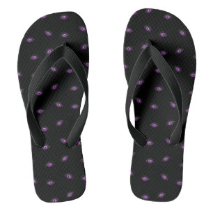 Halloween, Purple Eyes, Trick Or Treat, Boo Jandals