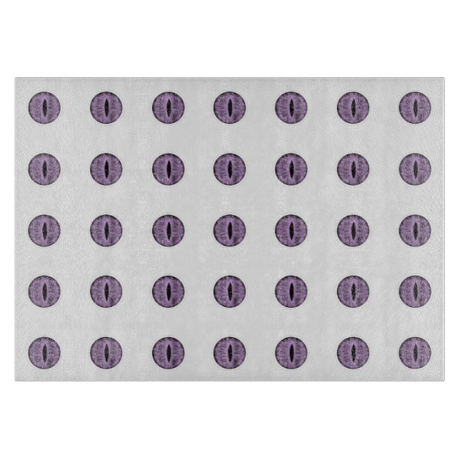 Halloween Purple Polka Dot Eyes Cutting Board (Front)