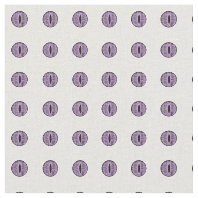 Halloween Purple Polka Dot Eyes Fabric (Close Up)