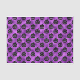 HALLOWEEN PURPLE WITH BLACK PUMPKINS TISSUE PAPER