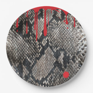 Halloween Python Snake Skin - Gory Bloody Scary Paper Plate