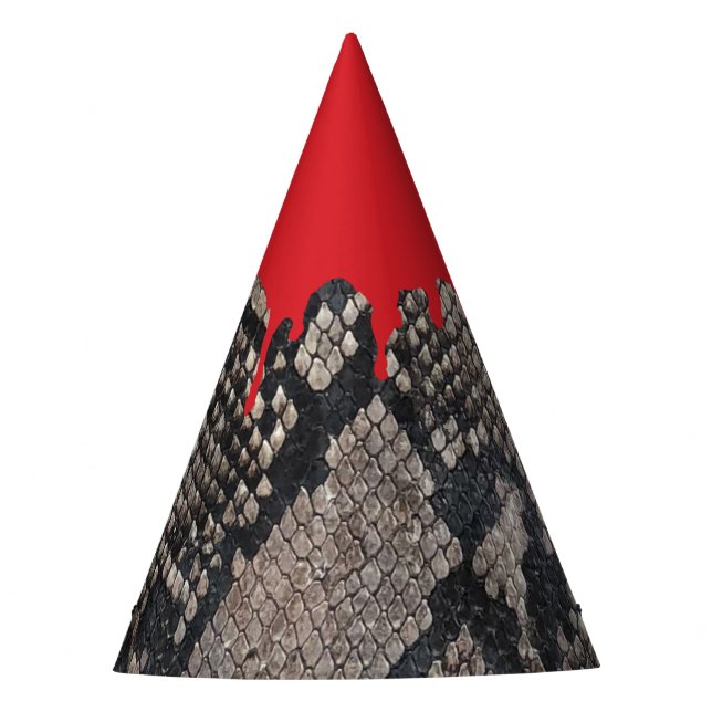 Halloween Python Snake Skin - Gory Dripping Blood Party Hat (Front)