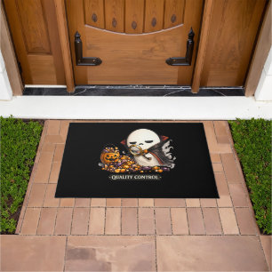 Halloween Quality Control Cute Vampire Doormat