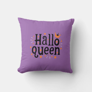 Halloween Queen, Halloqueen, Retro Halloween Art Cushion
