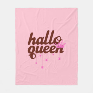 Halloween Queen, Halloqueen, Retro Halloween Art Fleece Blanket