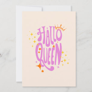 Halloween Queen, Halloqueen, Retro Halloween Art Holiday Card