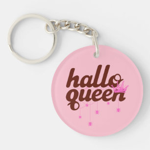 Halloween Queen, Halloqueen, Retro Halloween Art Key Ring