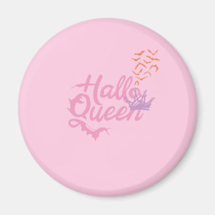 Halloween Queen, Halloqueen, Retro Halloween Art Magnet