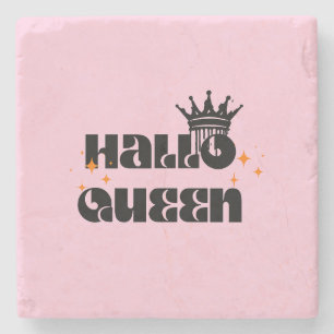 Halloween Queen, Halloqueen, Retro Halloween Art Stone Coaster