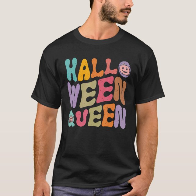 Halloween Queen  Halloween Costume Trick or Treat T-Shirt (Front)