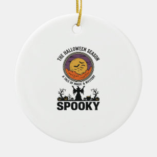 Halloween Queen Little Miss Retro Witch_1 Ceramic Tree Decoration