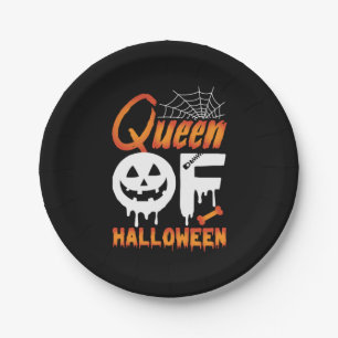 Halloween Queen Of Halloween Paper Plate