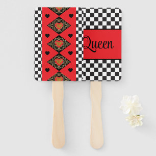 Halloween queen of hearts Women's Hand Fan