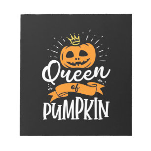Halloween Queen Of Pumpkin Notepad