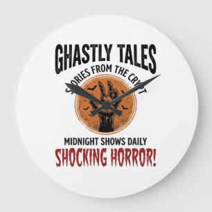 Halloween Quote Become Anything Scary Vintage_1 Large Clock