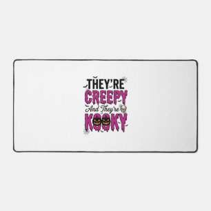 Halloween Quote Creepy Kooky Spooky Vintage_1 Desk Mat