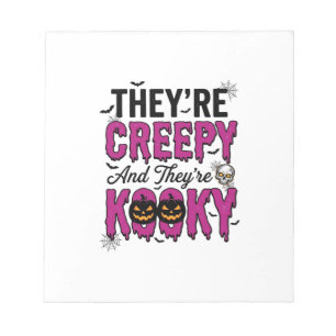 Halloween Quote Creepy Kooky Spooky Vintage_1 Notepad