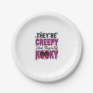 Halloween Quote Creepy Kooky Spooky Vintage_1 Paper Plate