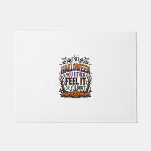 Halloween Quote Shirt Vintage Pumpkin Bat Tree Des Doormat