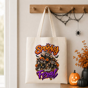 Halloween Raccoons Spooky Feral Boy Tote Bag