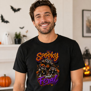 Halloween Raccoons Spooky Feral T-Shirt