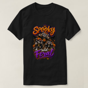 Halloween Raccoons Spooky Feral T-Shirt