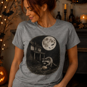 Halloween Racoon Tri-Blend Shirt