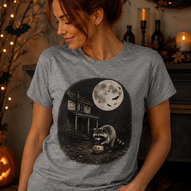 Halloween Racoon  Tri-Blend Shirt (Creator Uploaded)