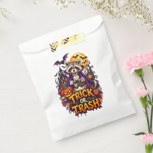 Halloween Racoon Trick or Trash Vampire Favour Bags
