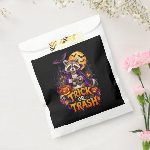 Halloween Racoon Trick or Trash Vampire Favour Bags