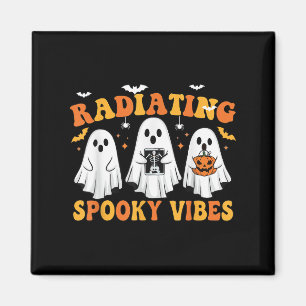 Halloween Radiating Spooky Vibes Ghost X-ray Radio Magnet