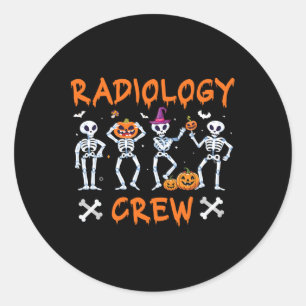 Halloween Radiology Fall Autumn Rad Tech X-ray Tec Classic Round Sticker