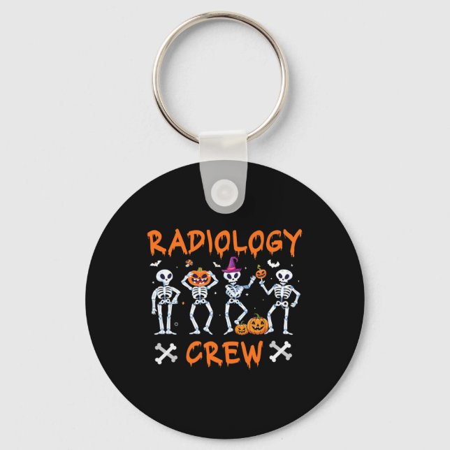 Halloween Radiology Fall Autumn Rad Tech X-ray Tec Key Ring (Front)