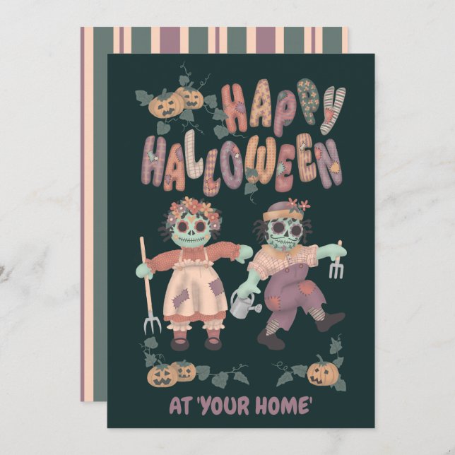 Halloween Rag Doll Zombies (1) - Greeting Card (Front/Back)