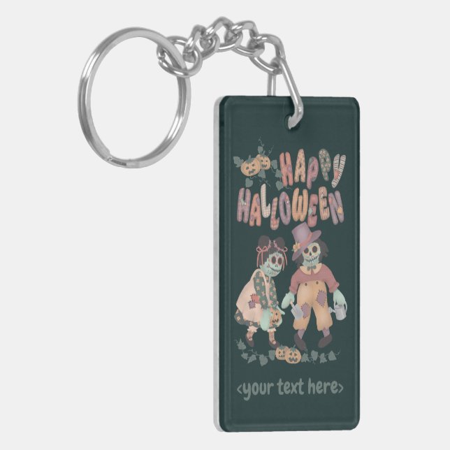Halloween Rag Doll Zombies (2) - Key Ring (Front Left)