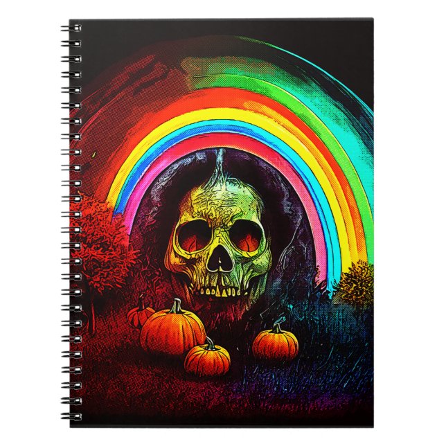 Halloween Rainbow Of Evil Notebook (Front)