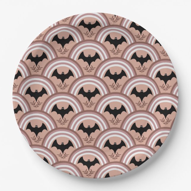 Halloween Rainbow Paper Plate (Front)