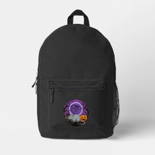 Halloween Rat Moonlit Pumpkin Vector Design Printed Backpack