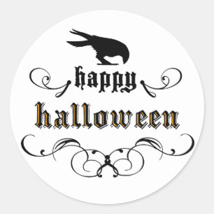 Halloween - Raven Classic Round Sticker