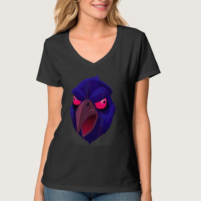 Halloween Raven Face 2 T-Shirt (Front)