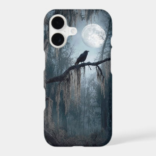 Halloween Raven in a Spooky Forest