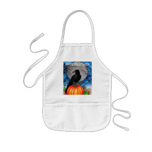 Halloween Raven Kids Apron