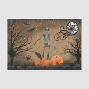 Halloween Raven Moon Skeleton Pumpkin Tissue Paper