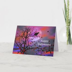 Halloween Raven Night Card