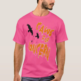 Halloween Ravens Caws For Concern Fun Pun Orange Q T-Shirt
